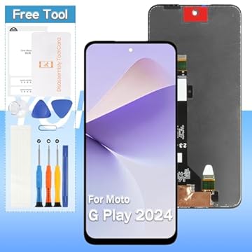 Substituição de tela para Motorola Moto G Play 2024 16.5 cm LCD Display Touch Digitalizador Assembly(não para G Play 2023/2021)
