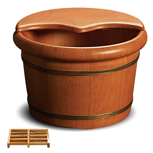 Barril de spa para pies de madera de roble