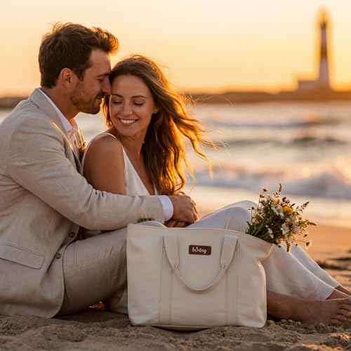 Image of AW BRIDAL Mrs Bride Canvas Tote Bag - Bridal Shower Gifts for Bride to Be