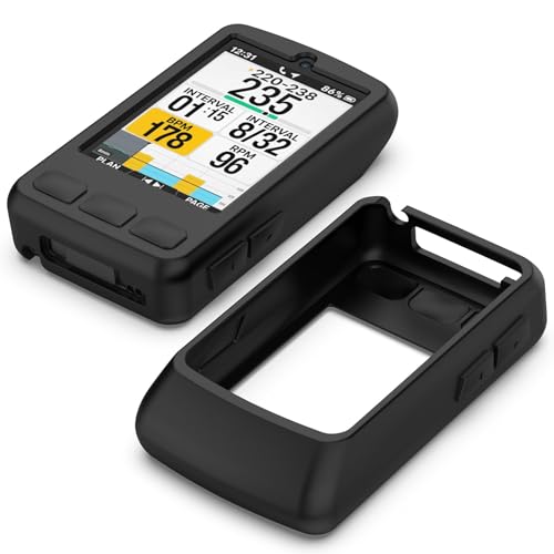 Carcasa de silicona para Wahoo ELEMNT Bolt V3 funda protectora negra de ajuste preciso