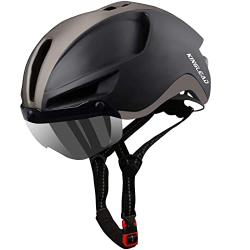 Fahrradhelm,KINGLEAD Fahrradhelm Herren Damen mit Visier Abnehmbarem...