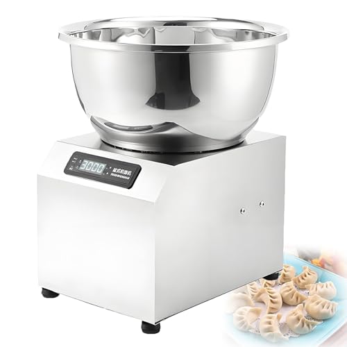 ASerZenith Amasadora Eléctrica, Amasadora De Harina Profesional con Recipiente Extraíble De Acero Inoxidable, Tapa Visible Y Temporizador para Panadería, Pizza, Pan, Dumplings Y Uso(8 Kilos)