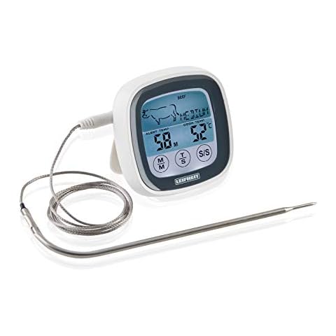 Leifheit digitales Bratenthermometer, Grillthermometer mit voreingestellten Garstufen und Timer Cover