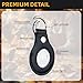 IELCJJ Premium Leather Coin Holder - Handmade Sobriety AA Coins Chip Keychain - Displays Both Sides of Sober Token Medallion Pet Challenge Coin - Black Waterproof Scratchproof Soft PVC Key Ring