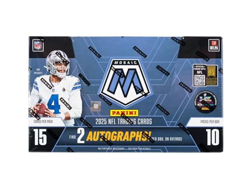Image of 2025 Panini Mosaic Football Hobby Trading Card Box (2 Autographs Per Box)