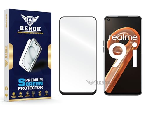 Image of Gorilla Tempered Glass Screen Protector Compatible with Realme 9i [Pack of 1] | Edge-to-Edge, Bubble-Free, Case Friendly, Easy Installation Kit