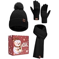 heekpek Conjunto Bufanda Gorro Guantes Termicos Invierno Mujer