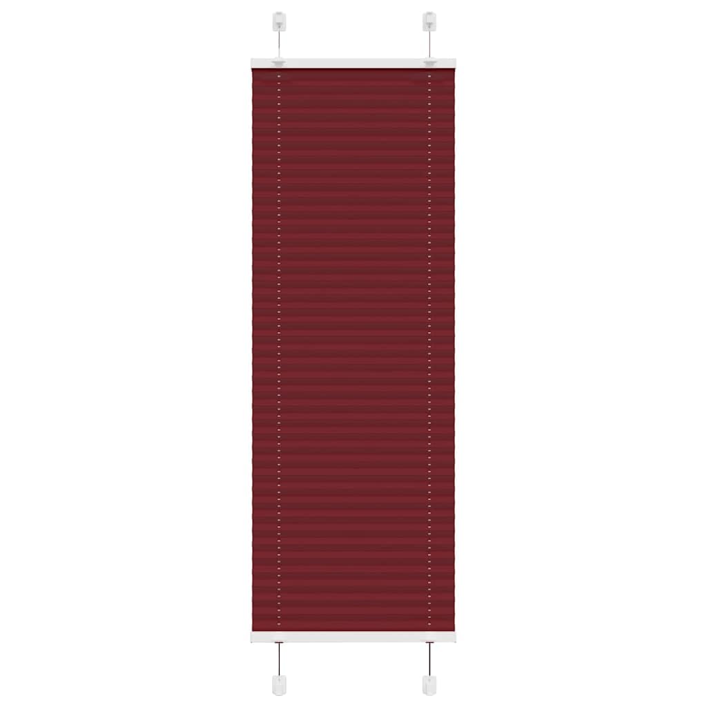 Plissee Bordeauxrot 50x150 cm aus Polyester, blickdichtes Sichtschutz Sonnenschutz Jalousie Rollo mit Klemmfix ohne Bohren, für Fenster und Büro, Blendschutz und Hitzeschutz
