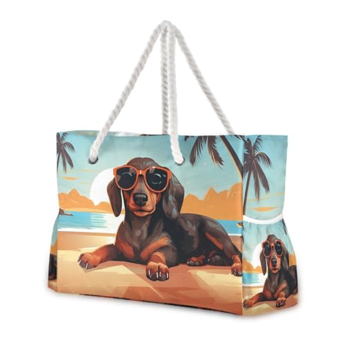 Image of Beach Tote Bags for Women, Turtle Flower Starfish Large Beach Shoulder Bag Pool Bags Purse