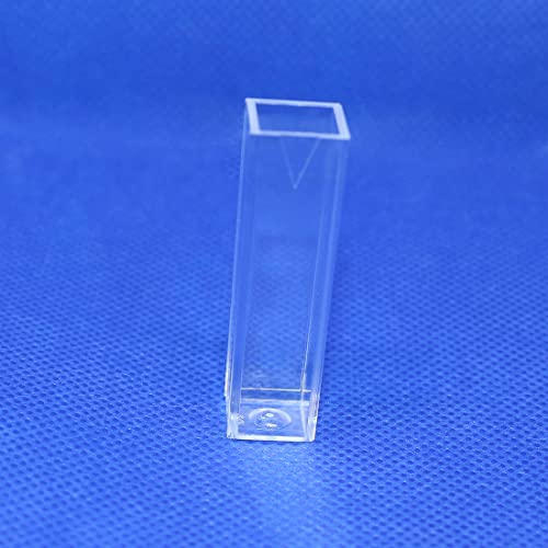 LAB4US Polystyrene Disposable Cuvette Spectrophotometry Cuvettes for 3.5 ml, Pack of 100 (Disposable) Disposable Cuvette PS