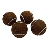 JISADER 4 Pieces of Chair Leg Protectors with Tennis Ball Appearance for Living, Brown