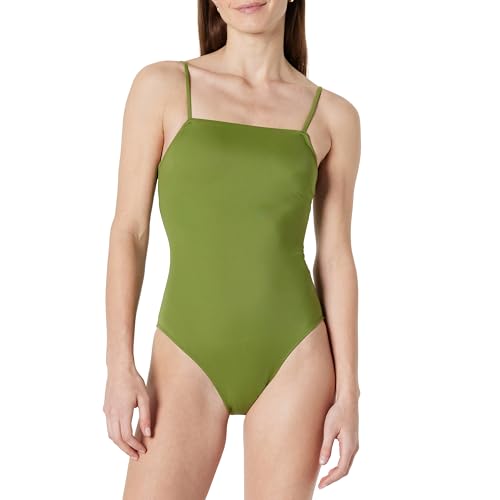 Amazon Essentials Womens Square-Neck One-Piece Swimming Costume Olive 10
