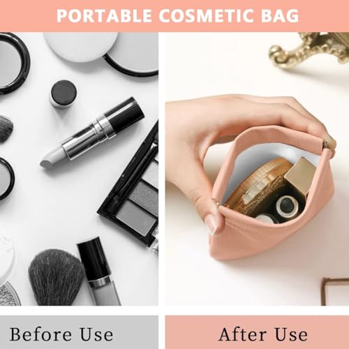 Image of Mini PU Leather Storage Pouch Pocket Organizer for Earbuds Charging Cable Keys Lipstick Coins Soft Portable Travel Carry Bag Slim Waterproof Accessory Holder for Purse Backpack Car Office (1)
