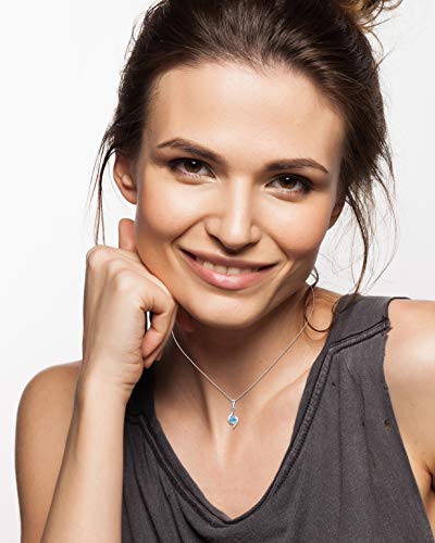 Collana Orovi con Topazio Blu Naturale Centrale