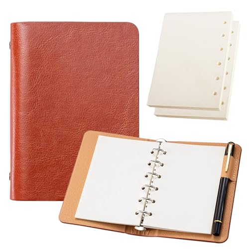 Cuaderno de notas A6 recargable con hojas gruesas anti traspaso de tinta