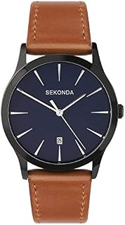 Sekonda Men's Quartz Watch with Analogue Display and Leather Strap