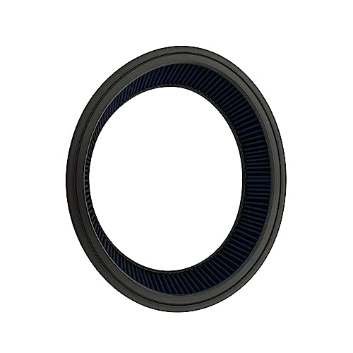 1 PC SHLPDFM Blue 14\" X 4\"Air Filter Element Round High Flow Washable & Reusable Round Air Filter Element Replacement Fits for Buick, Chevrolet, GMC, Ford, Mopar, Oldsmobile, Pontiac
