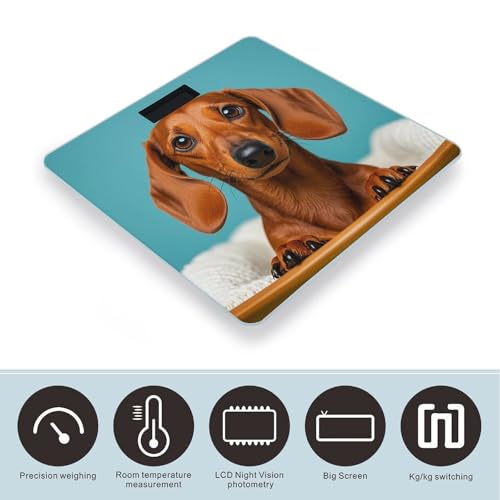 Báscula Digital de Baño FekiLoot con Plataforma Ancha y Pantalla LCD miniatura 3