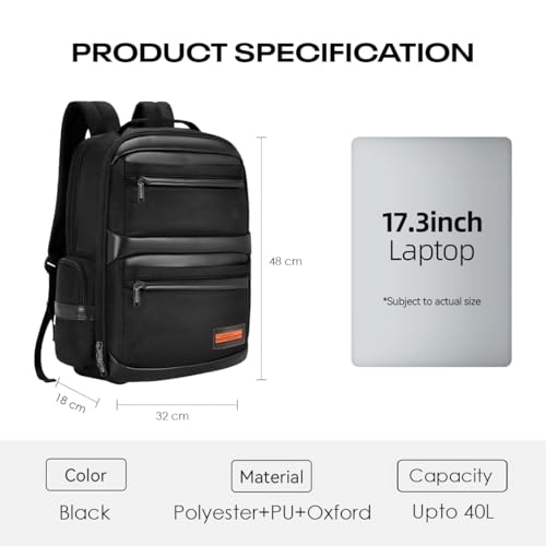 Image of Nordia Laptop Backpack - Sleek & Waterproof, Multi-Compartment Design, and Padded Straps for Work, School & Commute