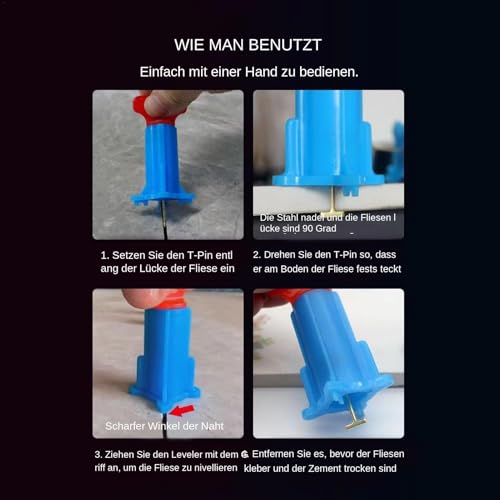 Nivellement de carrelage à positionnement rapide avec vis intérieures intégrées