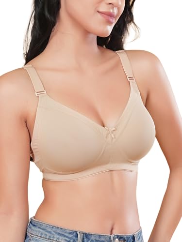 Image of Womens Seamless Padded Bra | Non Wired | Detachable Straps | Everyday Comfort | Full Coverage