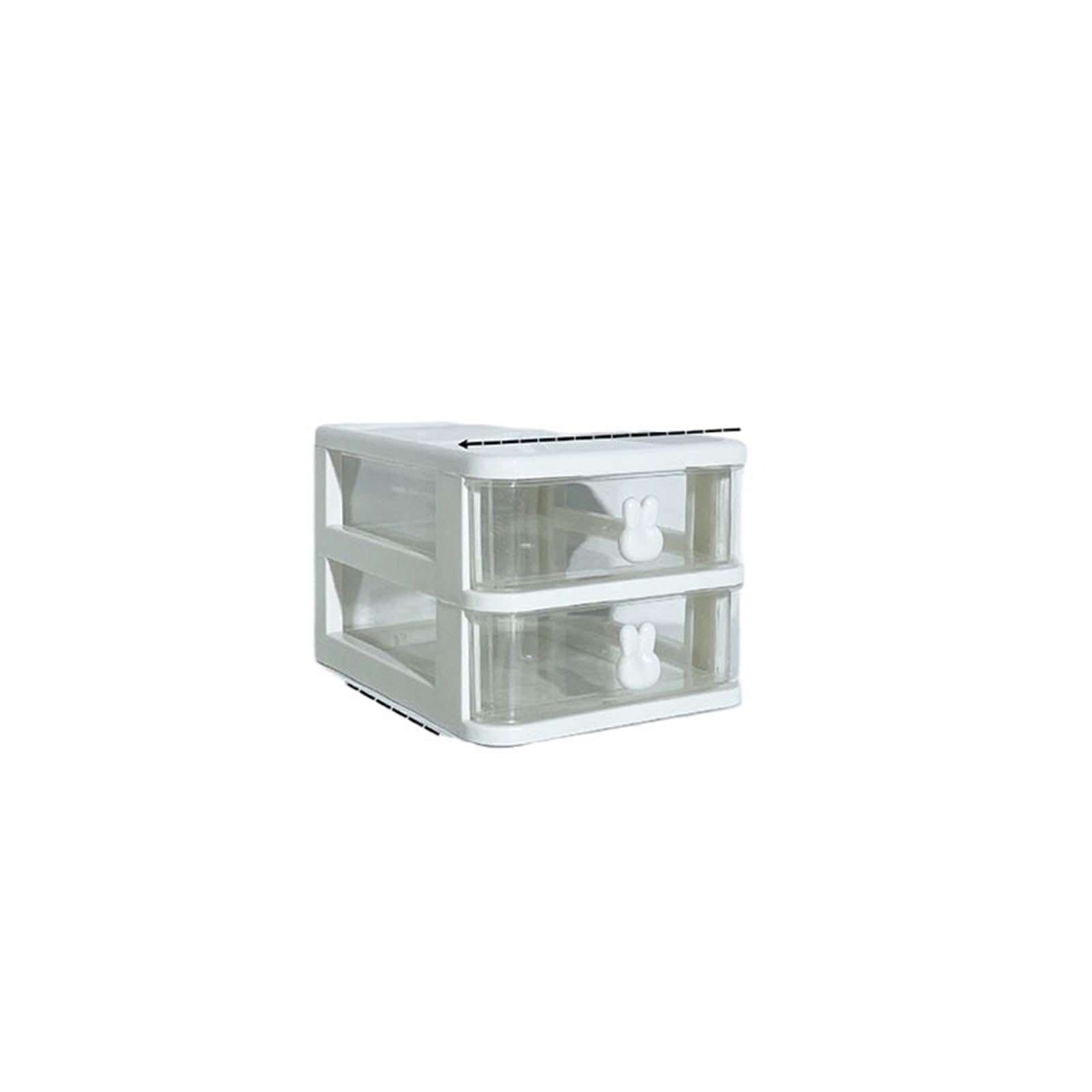 XUCZHAI Multifunctional Desktop Storage Drawer Box With Holder Rack Multi-layer Jewelry(Two layers white)