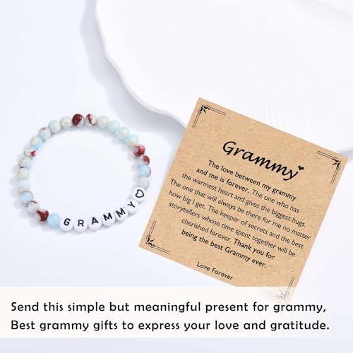 Mom Grandma Wife Aunt Nana Mama Gigi Mimi Grammy Granny Nonna Bracelet Jewelry Gifts for Women Adults on Mother's Day Valentines Christmas Birthday Easter Thanksgiving2