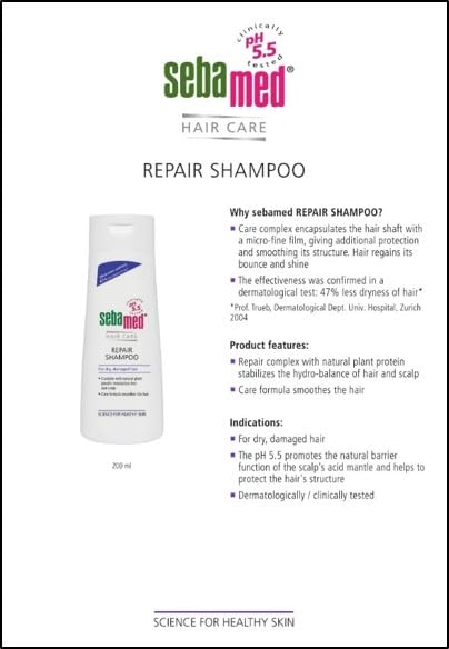Image of Sebamed Hair Repair Shampoo, 200 ml