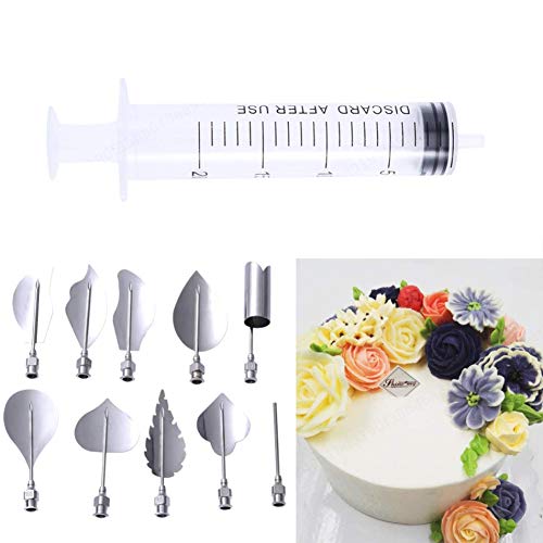 Insmartq Jelly-Kunst-Werkzeuge Set Molding Düsen 10pcs / Set mit Einer Spritze für DIY Küche Bäckerei Cover