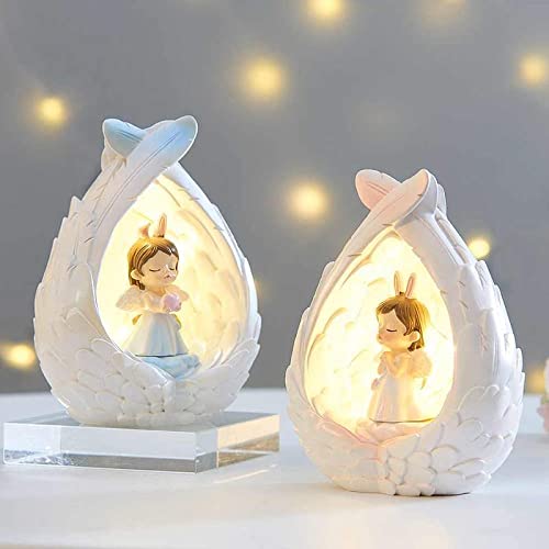 Image of AUGEN Polyresin Angel Pink Idol Statue Showpiece for Home Decor Decoration and Gifting (1 Piece, 9411-A)