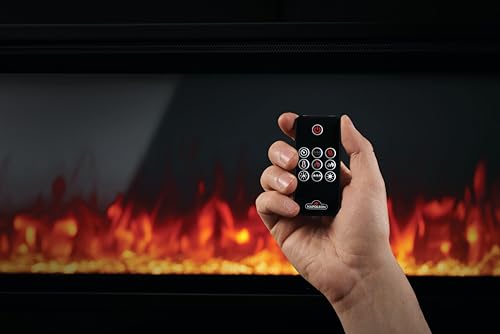 Napoleon Entice 60 - NEFL60CFH - Wall Hanging Electric Fireplace, 60-in, Black, Glass Front, Glass Crystal Ember Bed, Multiple Flame Colors, Remote Included - Image 7