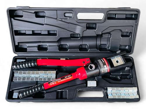 Image of LEYDEN LQK-500 16-500mm Hydraulic Crimping Tool, 130KN Crimping Pressure Crimper for Copper and Aluminium Lugs Terminal Manual Hydraulic Crimper