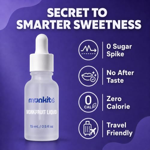 Image of Munkito Monk Fruit Drops 15ml | Zero Sugar Monk Fruit Sweetner | 300 Drops