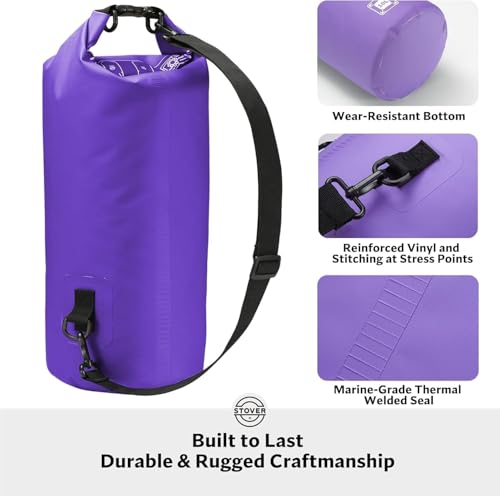 Image of Leosportz Waterproof Dry Bag with Shoulder Strap | Water Bag for Swimming River Rafting | Floating and Lightweight Travel Bag for Men and Women (Yellow, 10, litres)