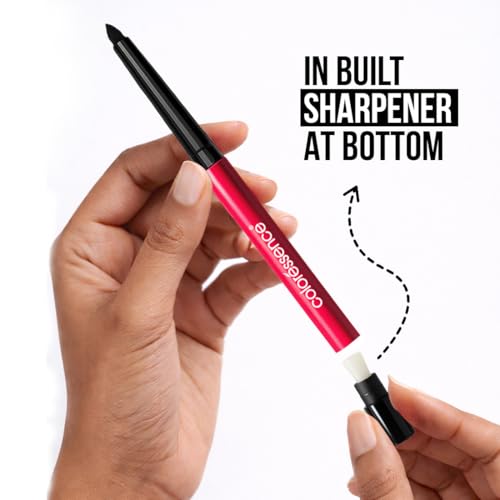 Image of Coloressence Time to Prime Kajal Pencil, Intense Black, 0.25gm | Matte Finish | Smudgeproof | Waterproof | Long Lasting | Infused with Almond Oil