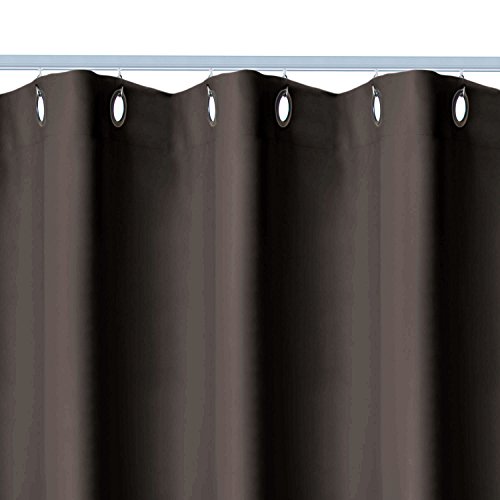 RoomDividersNow Premium Heavyweight Ceiling Track Room Divider Kit - X-Large B, 9ft Tall x 9ft - 12ft Wide (Dark Chocolate)