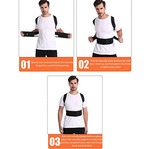Ceinture de correction de posture du dos avec fixation renforcée cousue main - 3