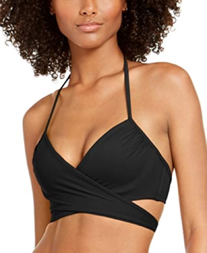 Sundazed Women s Simone Bra Sized Halter Underwire Bikini Top (Black, 32DD)