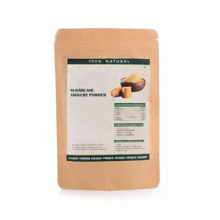 Jaggery Powder,Sugarcane Jaggery, No Chemicals, No Preservatives, No Artificial Colours, Traditionally made, Sharkara Bellam, Nattu Sakkarai -250g