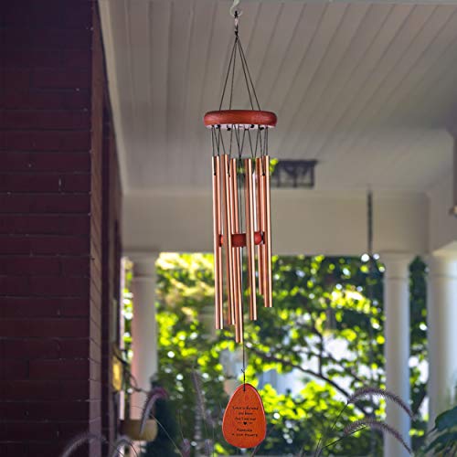 Imeim Memorial Wind Chimes Personalized Outdoor Sympathy Wind Chimes Gift Keepsake For Deceased Loved Aluminum Tubes Wooden Wind Bell For Garden/Patio Deco (Listen To The Wind) #TOP4