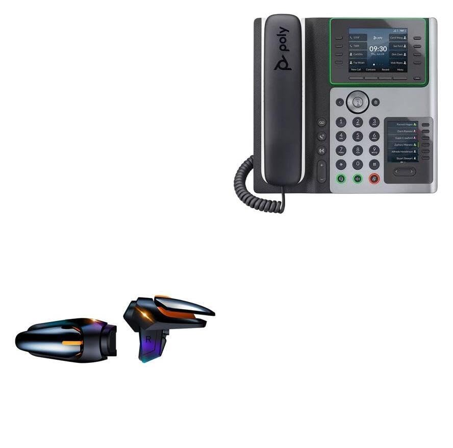 BoxWave Gaming Gear Compatible with Poly Edge E450 - Touchscreen QuickTrigger Auto, Trigger Buttons Autofire Gaming Mobile FPS - Jet Black