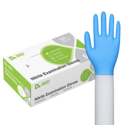 Medical Nitrile Examination Gloves Small, Pack of 100，Disposable ...