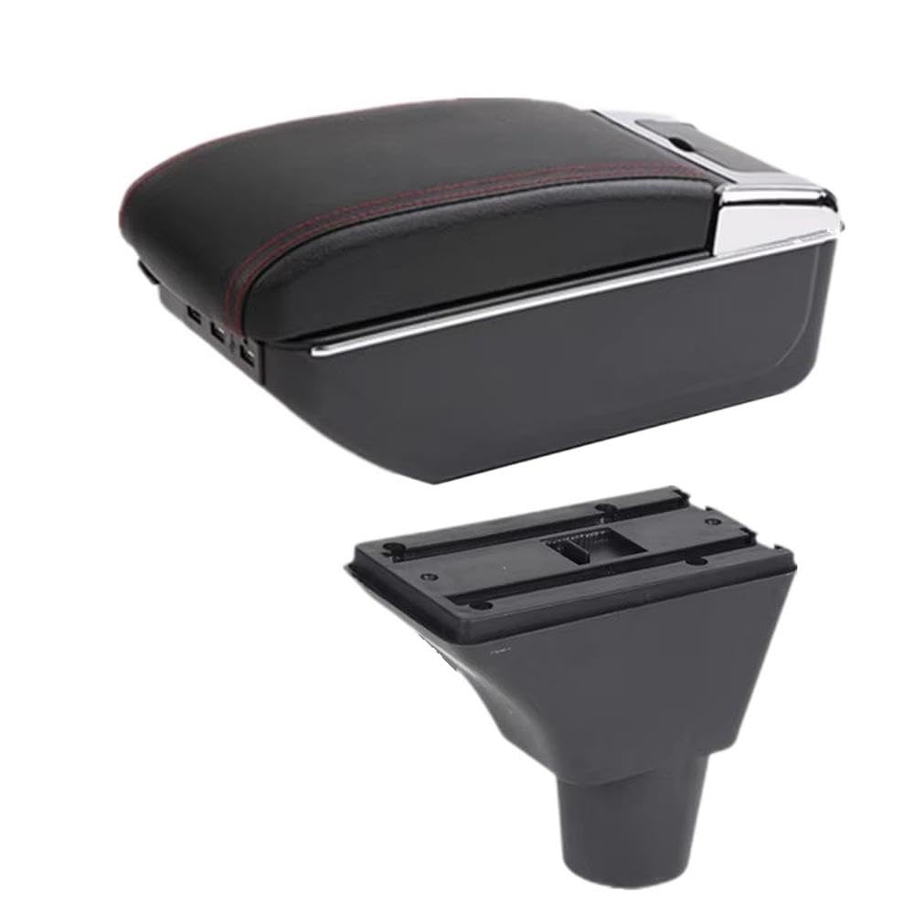SXQPOCAR For Renault Sandero For Stepway For Dacia Sandero For Logan 2 Car Armrest Box Storage Box Replacement Parts(C1 red line 7USB)