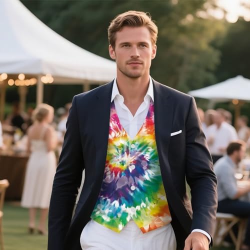 Men's Suit Vest Slim Fit V-Ncek 4 Buttons Business Formal Dress Plus Size Tuxedo Vest Waistcoat with Pockets S-4XL3