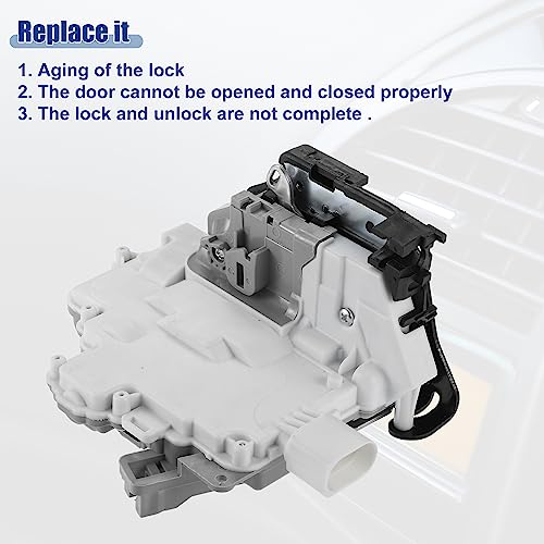 Image of ACROPIX Rear Left Side Door Lock Actuator Motor Fit for Audi A4 Quattro 2008-2011 for Audi Q7 2007-2015 Pack of 1 White