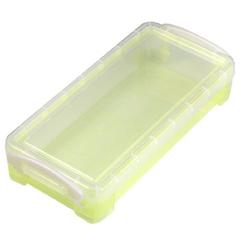 Caja de almacenamiento para componentes plástico amarilla y transparente miniatura 1