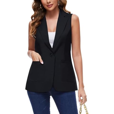 MINTLIMIT Women's Sleeveless Blazer Waistcoat Cover