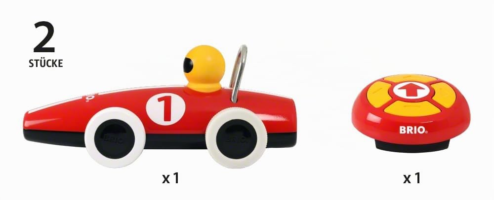 BRIO 30388 RC Rennwagen - Stylisher Rennwagen mit kindgerechter und intuitiver Fernbedienung - Empfohlen für Kinder ab 2 Jahren