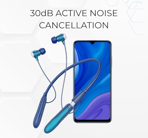 Image of Original for Boat Nirvana 700 ANC Wireless Neckband Earphones, 30dB Active Noise Cancellation, 700H Playtime, Magnetic On /Off, Spatial Audio, AI ENx Mic, Fast Charging (Navy Blue)