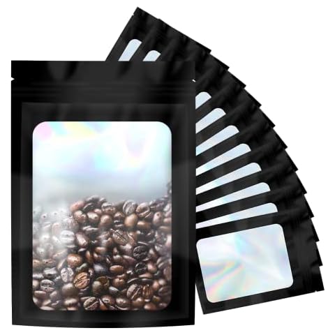 100Pack Resealable Mylar Bags for Long Term Food Storage, Zipper Pouches Mylar Bags (3x4 inches,Black Cover